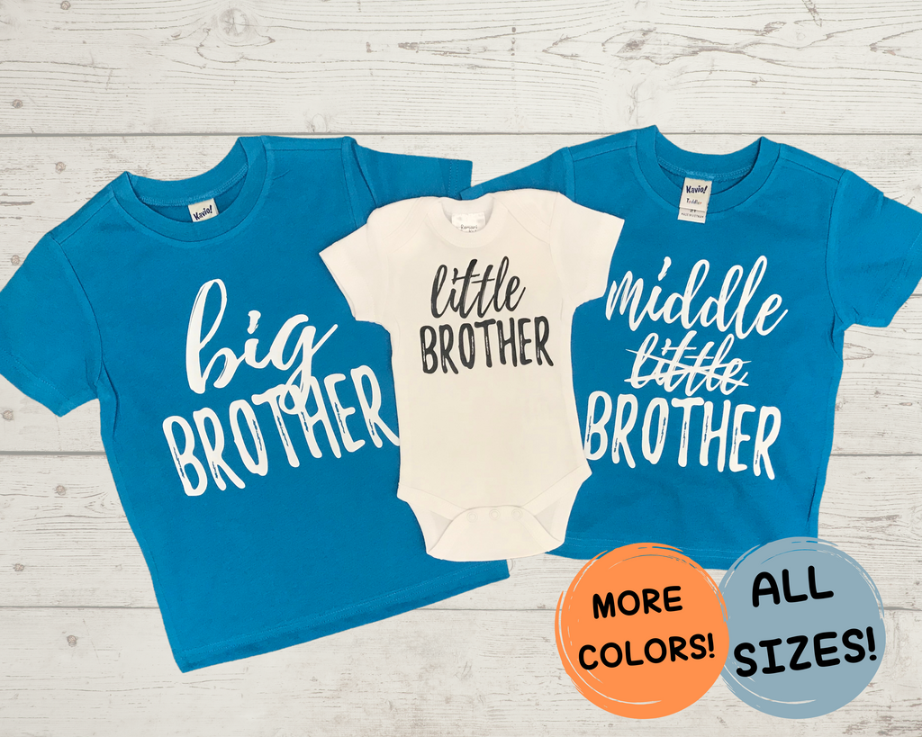 Pregnancy Announcement Tees Brothers - Big Middle Little Brother - T-Shirt Announcement - Big Brother To Be - Promoted To Big Brother Shirt