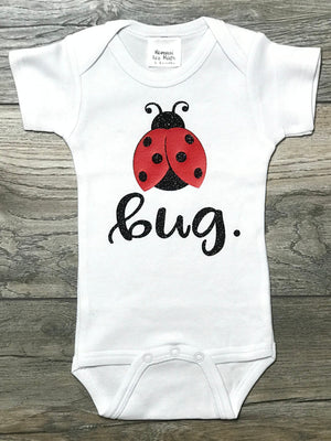 Bug Bodysuit - Cute Ladybug Outfit - Baby Girl Fashion - Match With Cute Bow / Headband